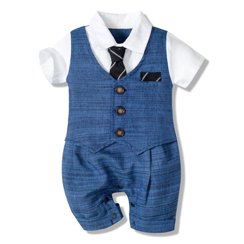 Summer Baby Boy Jumpsuit - Stylish Gentleman