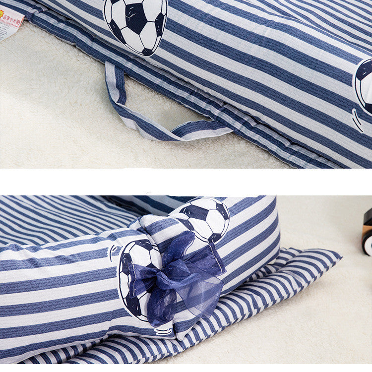 Portable Baby Bed - Fashionable All-Cotton Bionic Design