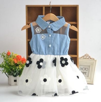 Summer Girls' Denim Dress