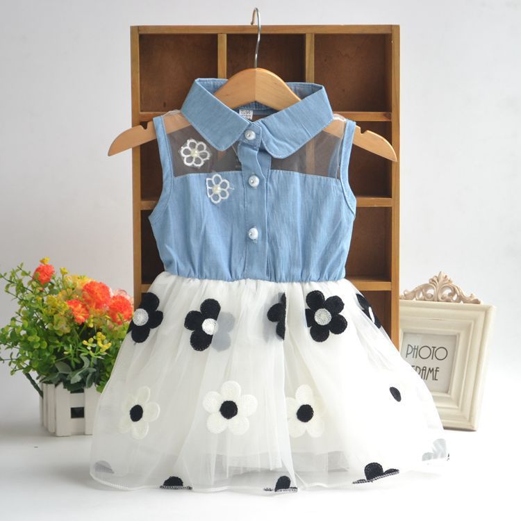 Summer Girls' Denim Dress