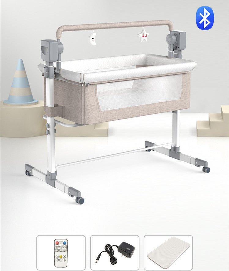 Portable Electric Baby Bed - Foldable Bassinet for Newborns.